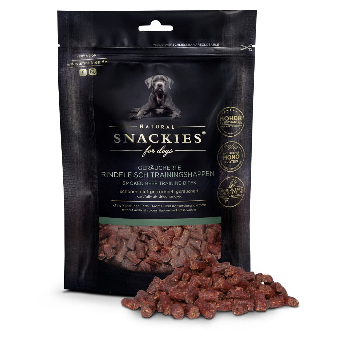 Snackies - Geräucherte Rindfleisch Trainingshappen 170g